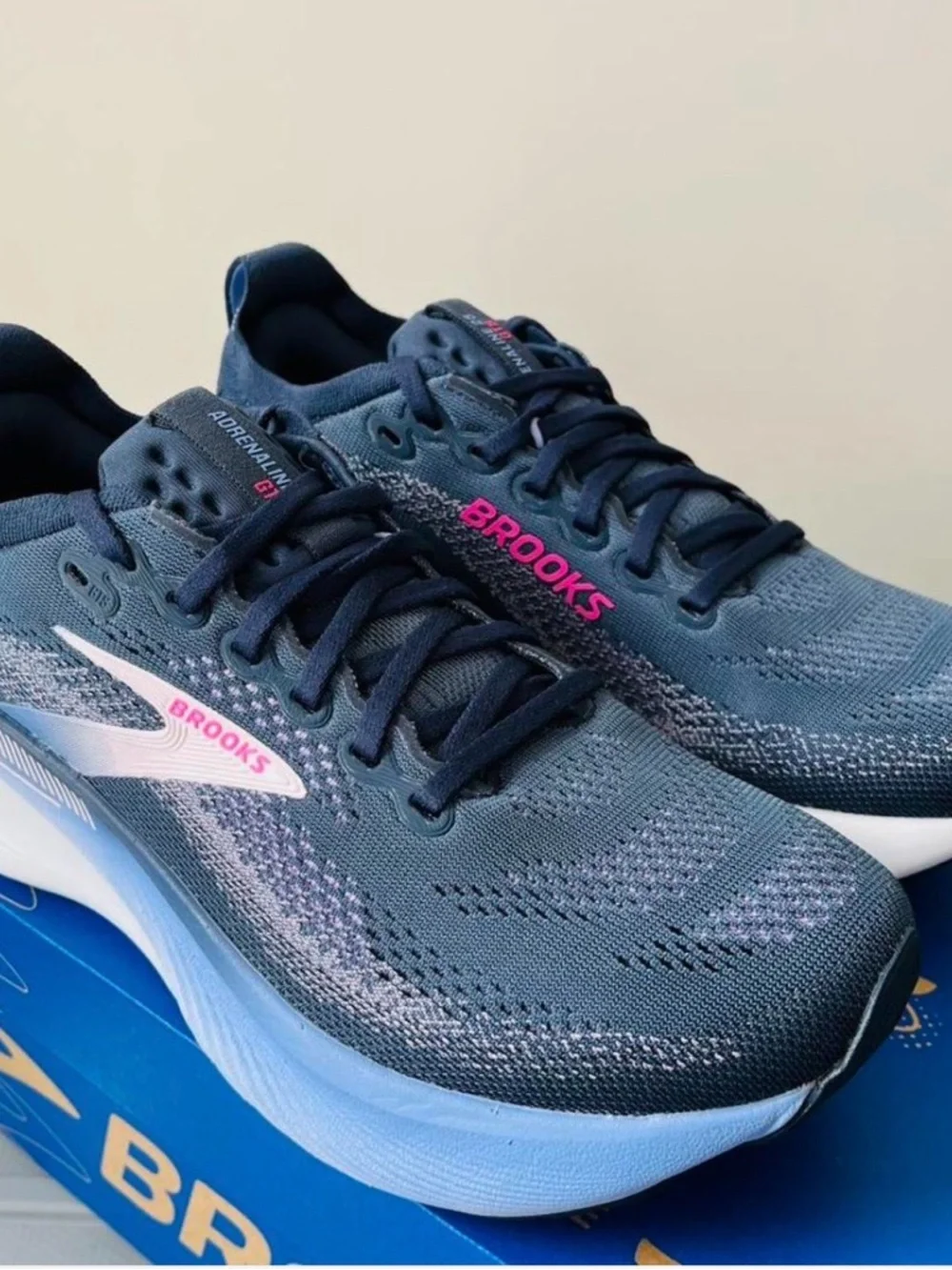 Brooks Women’s Running Shoe — Navy with Pink Accents - Picture 3 of 4